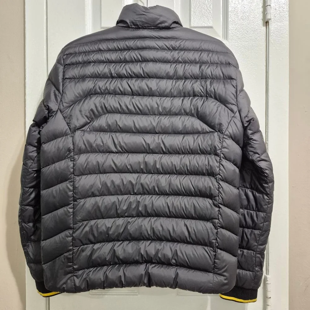 Men's Polo Ralph Lauren Black Puffer Jacket S with Yellow Accents sz sm